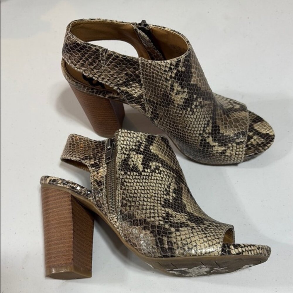 Fergalicious Snakeskin Patterned Sandals